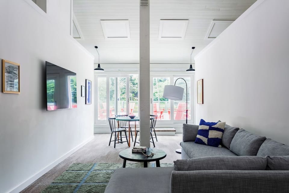 Gather comfortably in a sunlit lounge made for relaxing.