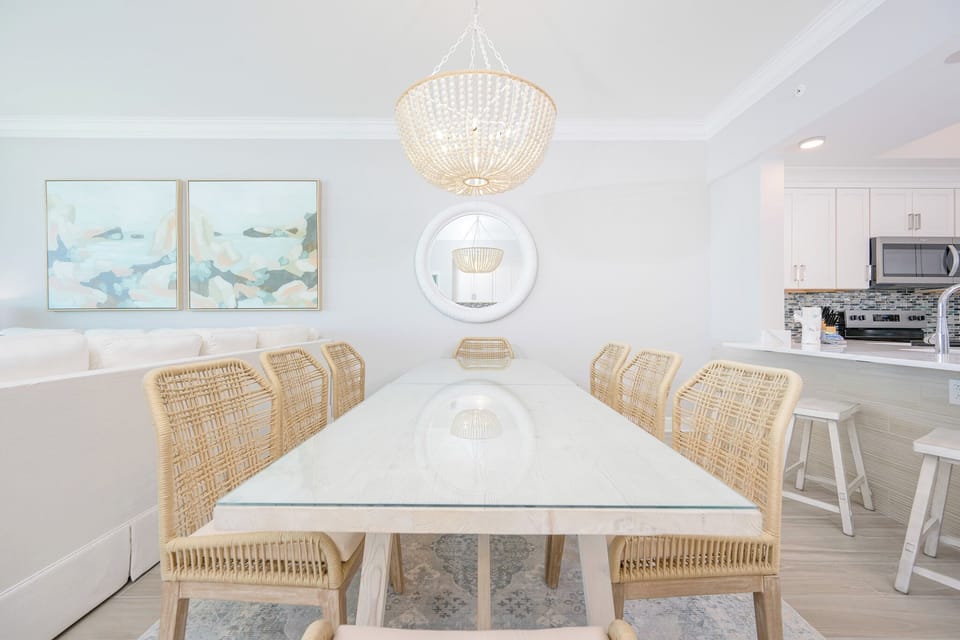 Gather around the elegant dining table for memorable meals or family game night
