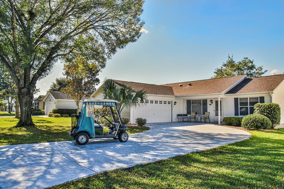 Designer home in the Del Mar Villages with a golf cart & large yard!