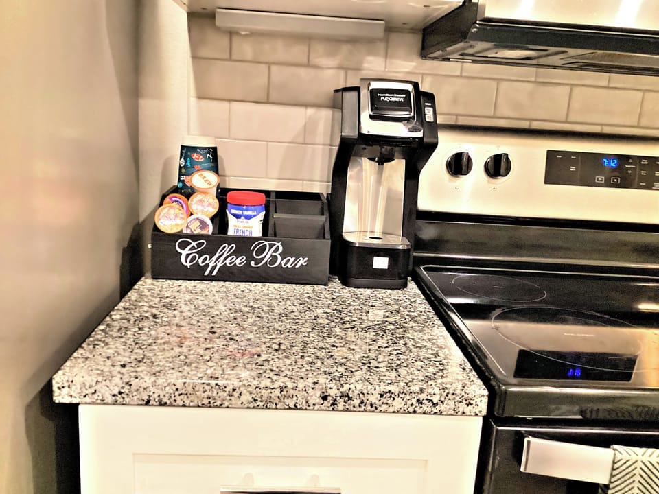 Fully stocked coffee & tea bar