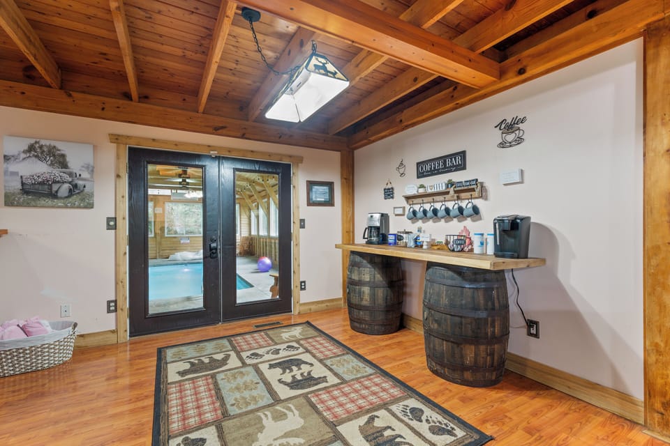 Fully stocked coffee bar to start your day off the right way!