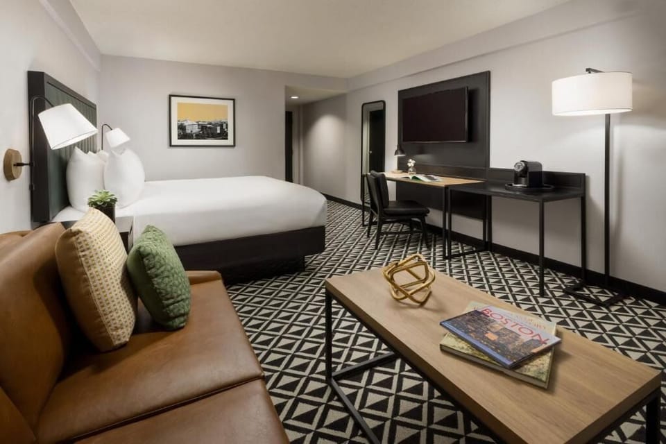 Unwind on the plush sofa after a restful night’s sleep.