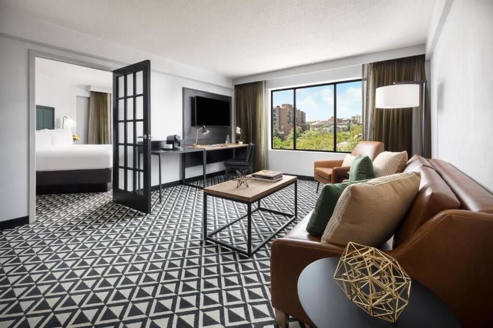 Gather and relax in the open suite layout, lounge included.