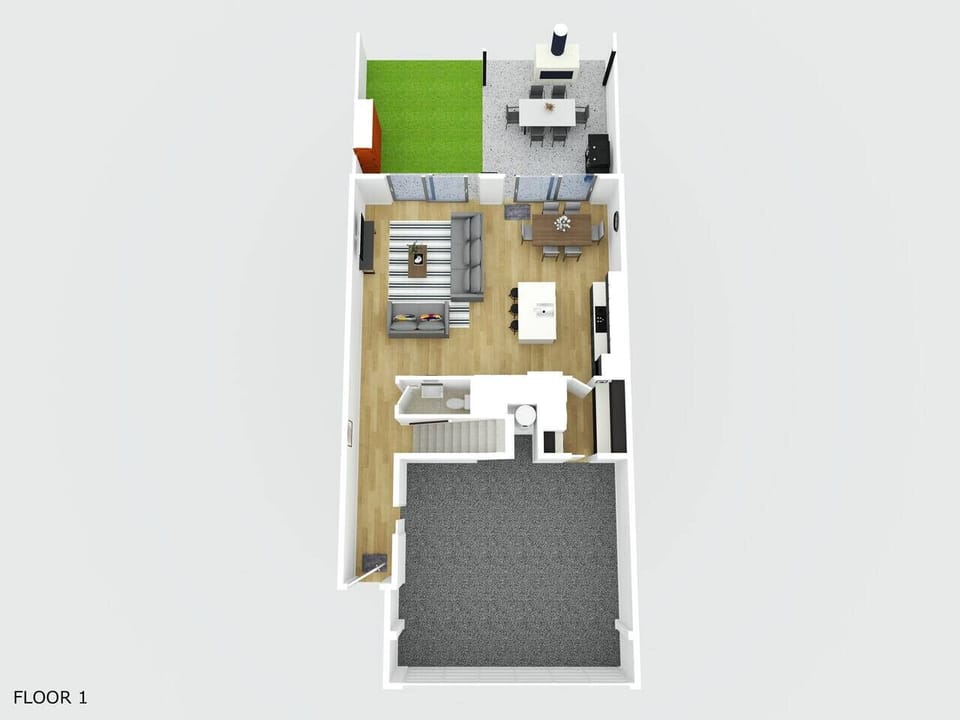 Ground floor floorplan of the home