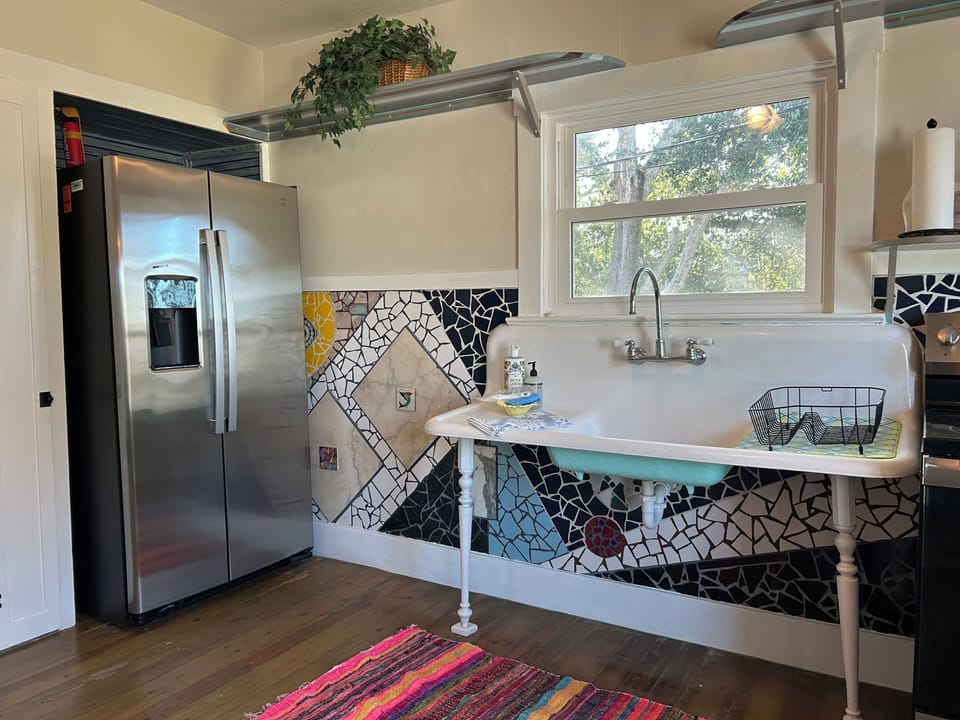 Vintage 1900's kitchen with a water views & brand-new appliances.   