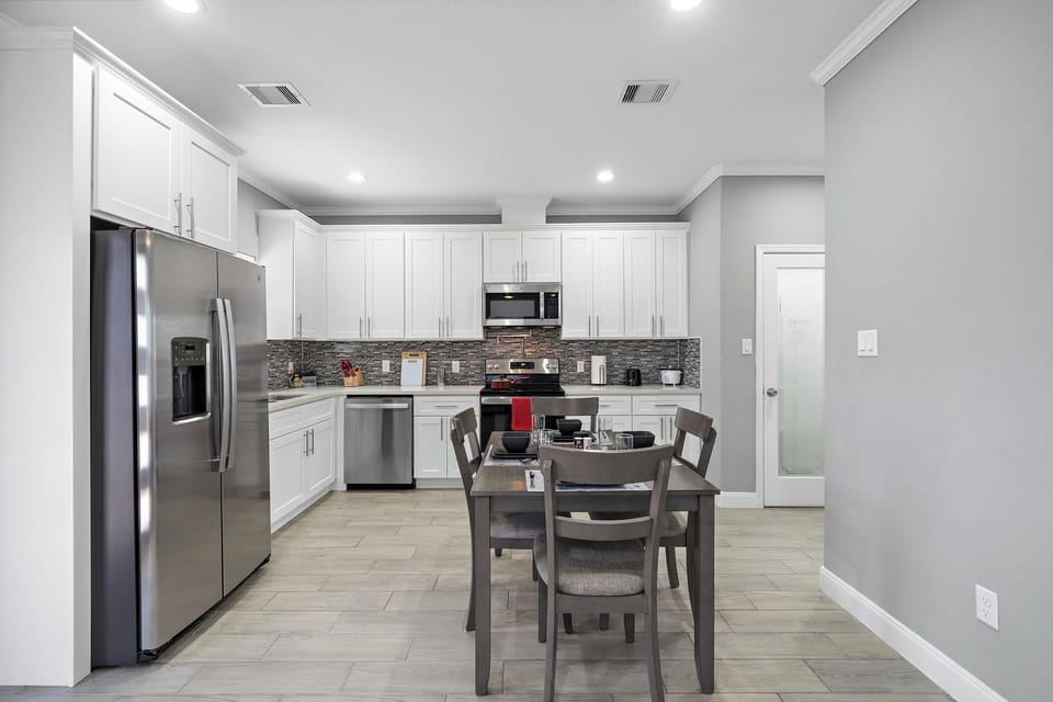 Fully stocked kitchen