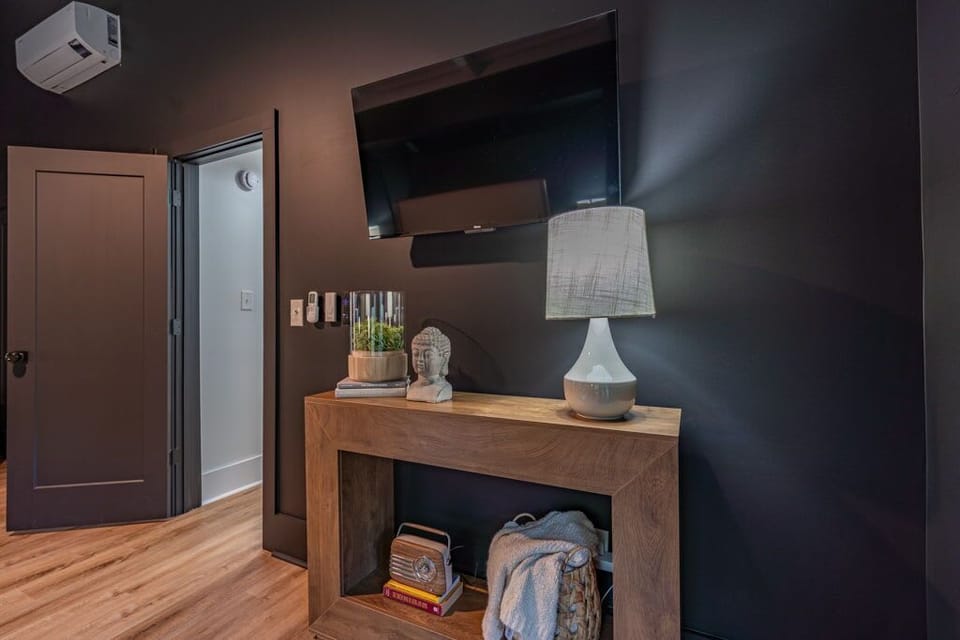 Stay entertained with our smart TV — stream your favorite shows and movies anytime you want. 