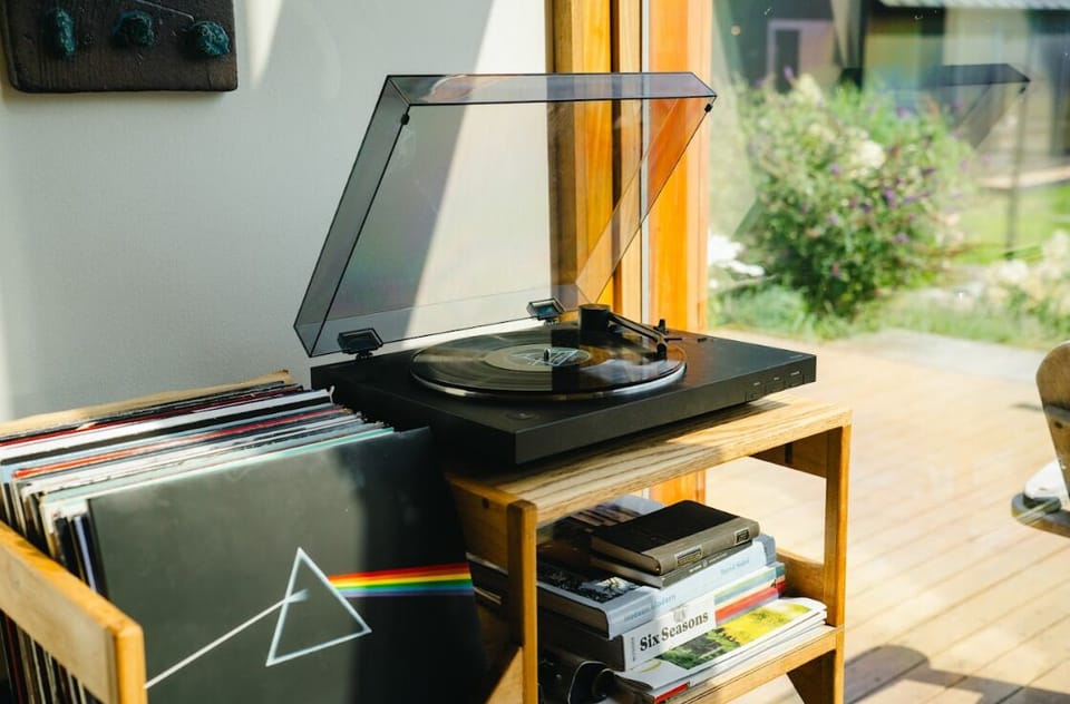 Record player and amazing record collection!