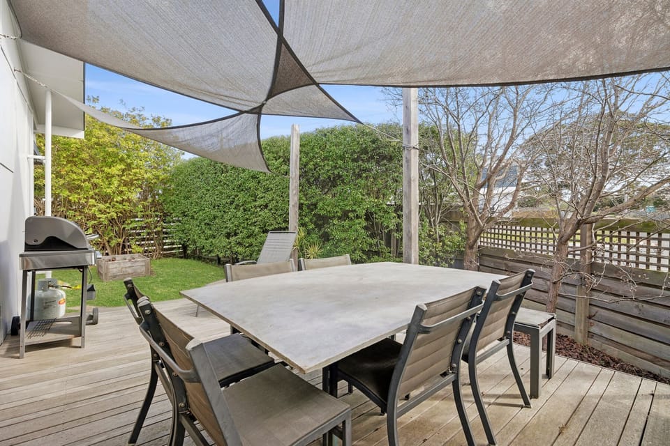Outdoor seating with BBQ