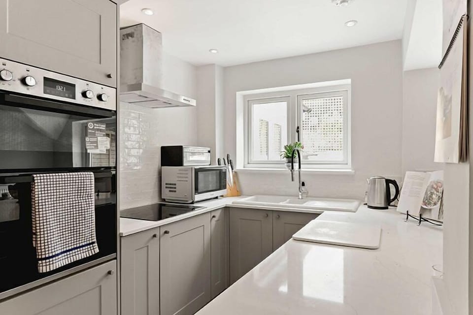Fully equipped modern kitchen for cooking