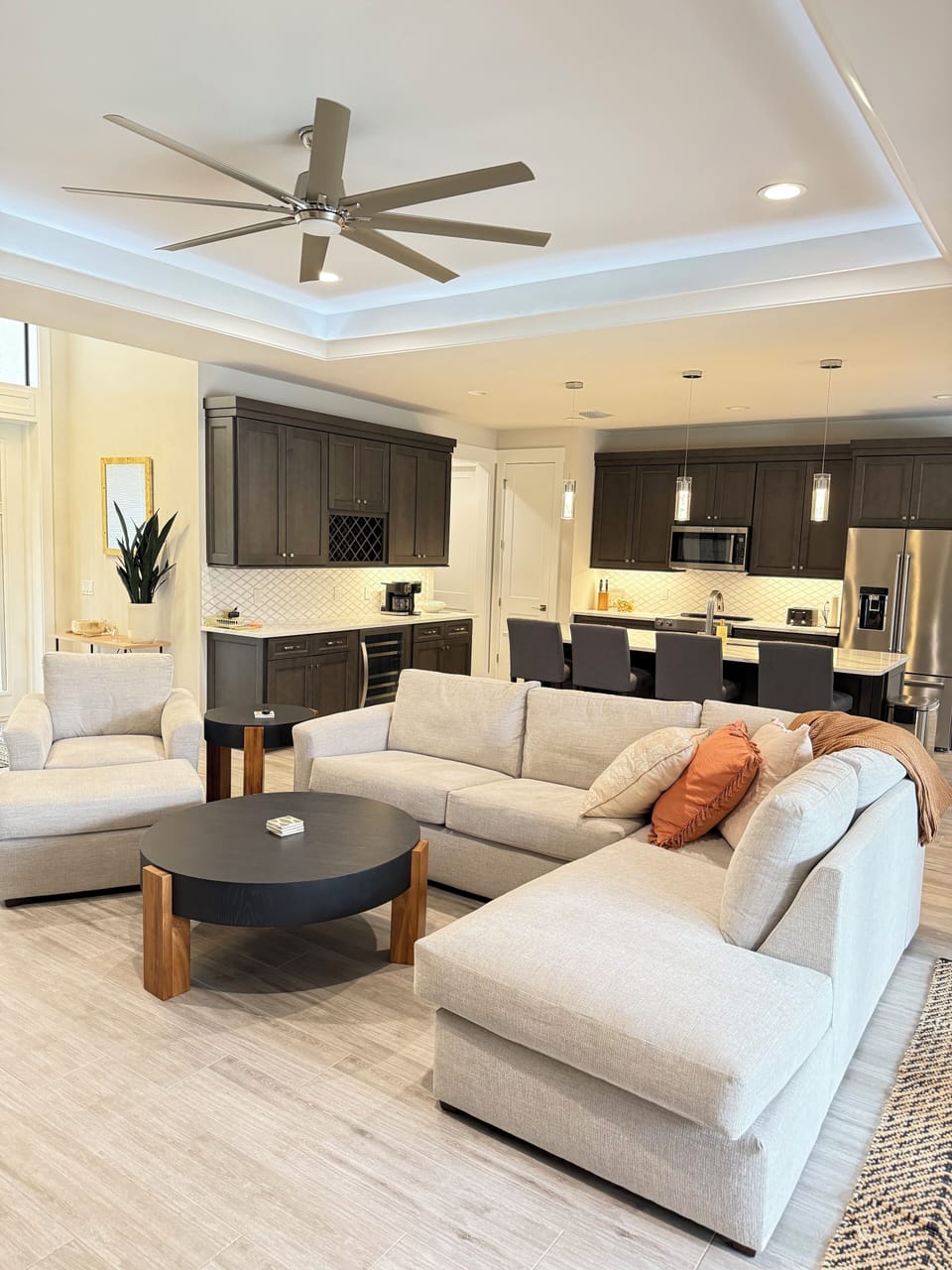 Wonderful open yet cozy living area!