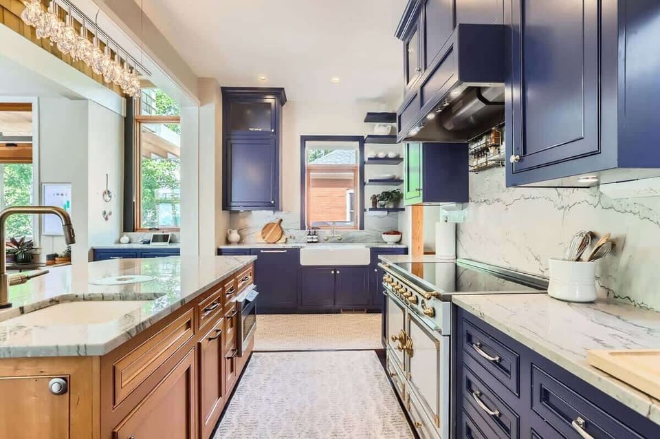 Fully equipped kitchen with modern appliances and all essentials for daily cooking