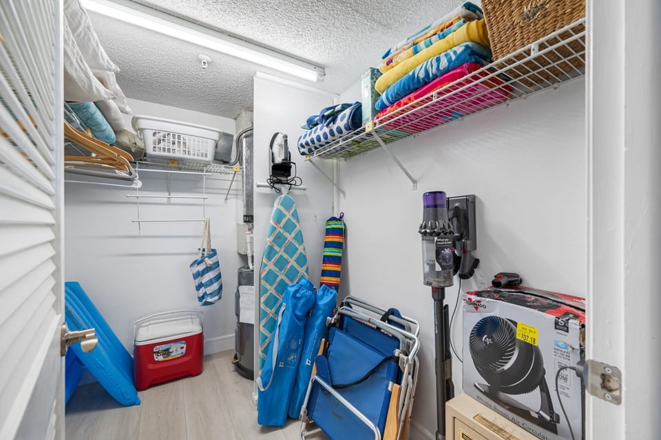 Large closet with Beach supplies
