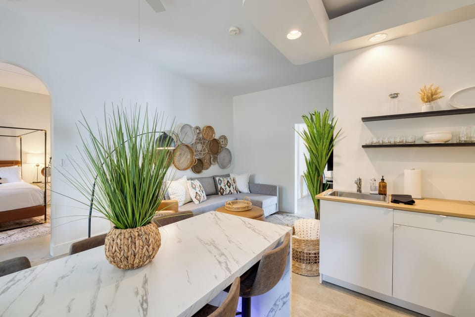 Kitchen and dining.