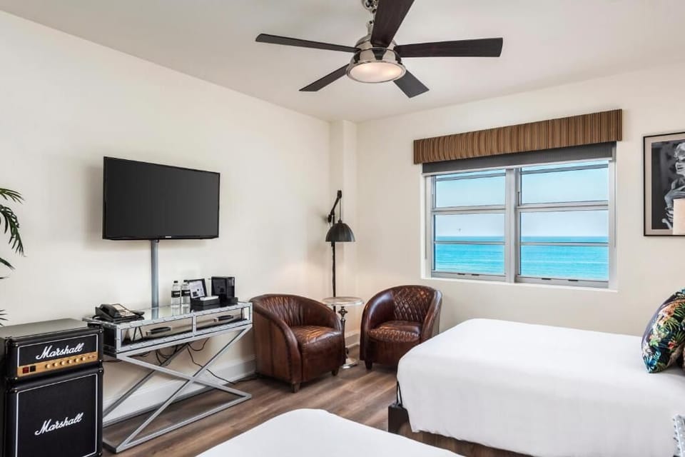 Unwind with ocean views and a cozy in-room lounge.