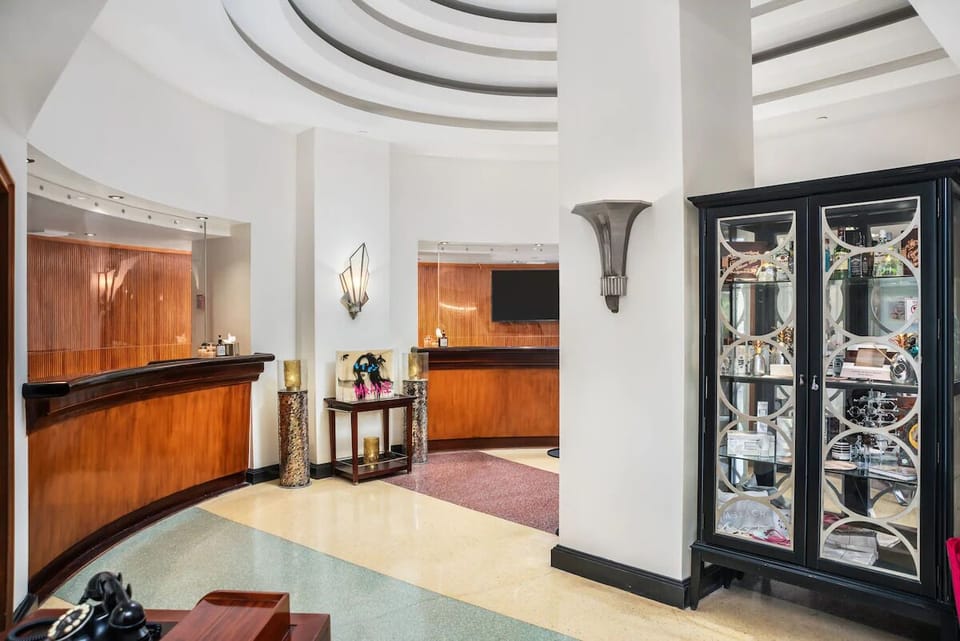 Arrive with ease in a bright, polished reception lobby.