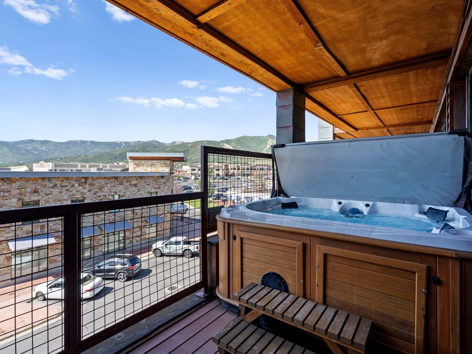 Private Hot Tub / View from Balcony
