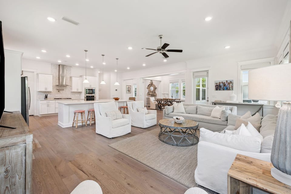 Keep everyone in on the action with the open floor plan