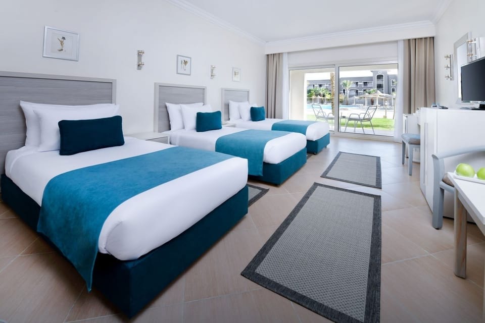 Gather everyone comfortably in a spacious room with garden patio.
