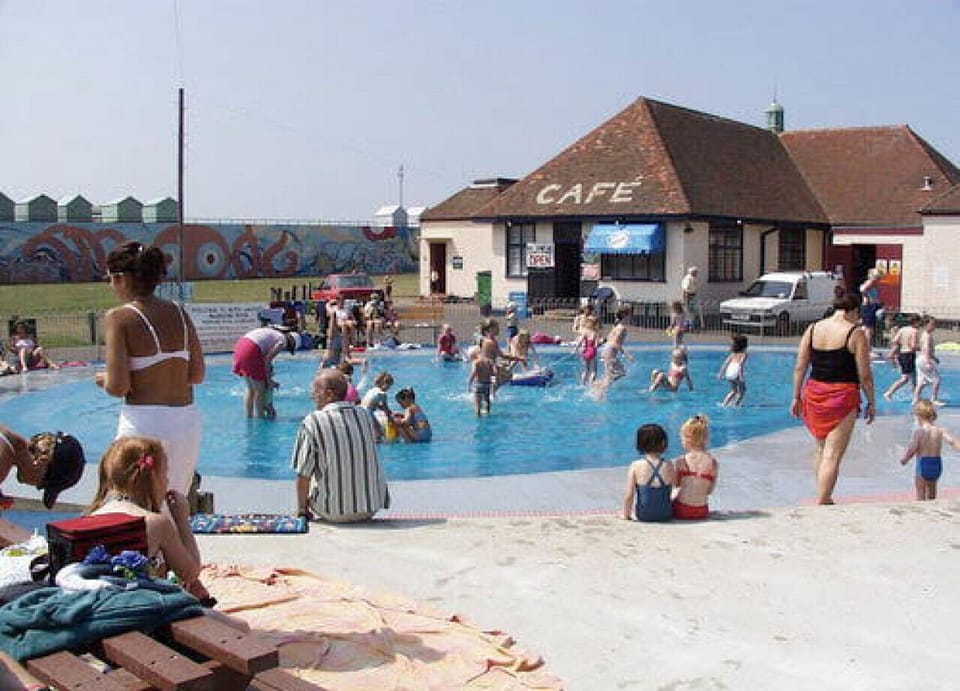 The splash pool at Hove Lagoon is great fun for toddlers. 