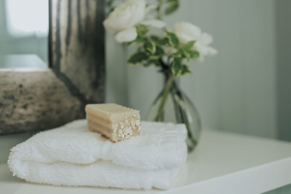 Two full bathrooms are in the home 