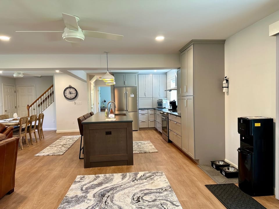 As you enter, you are greeted by the lovely, well-equipped kitchen-