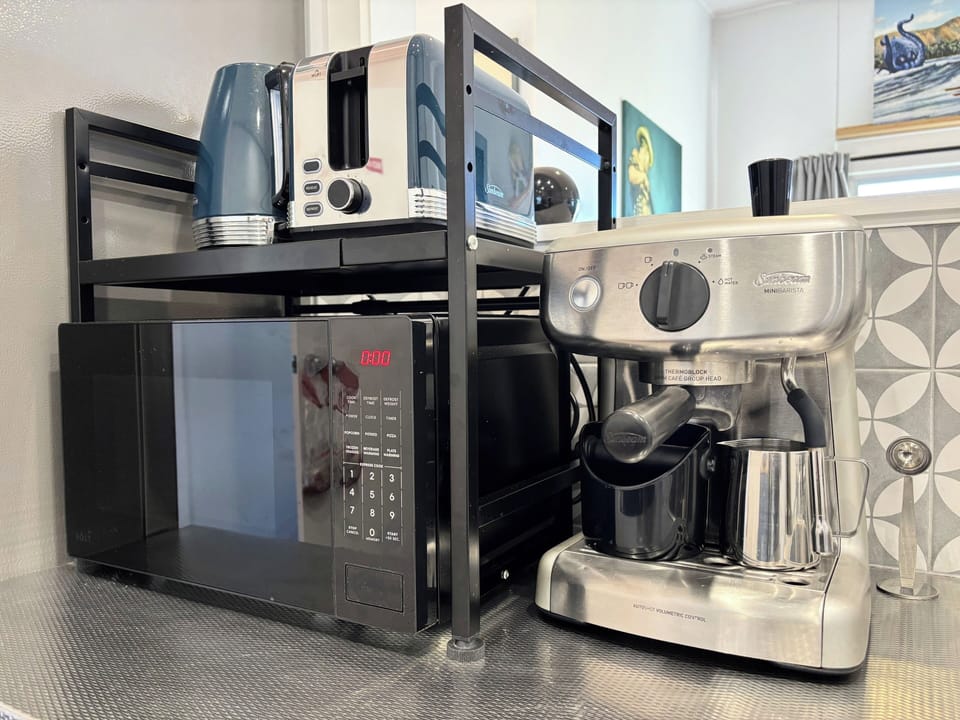 You can make yourself a barista-style coffee to enjoy on the deck