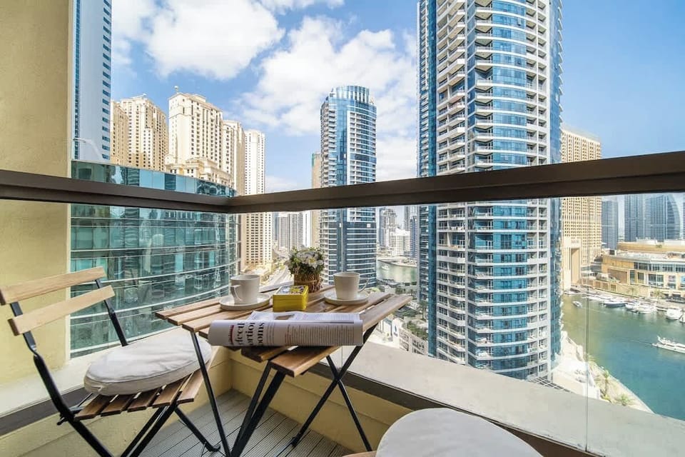 Private Balcony with Stunning Marina Views