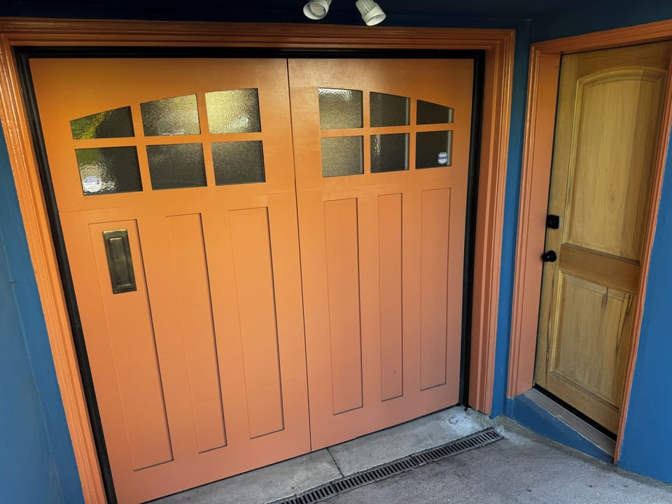 Private code-locked exterior entrance door