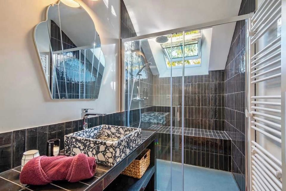 Salle de bain - douche italienne & banc