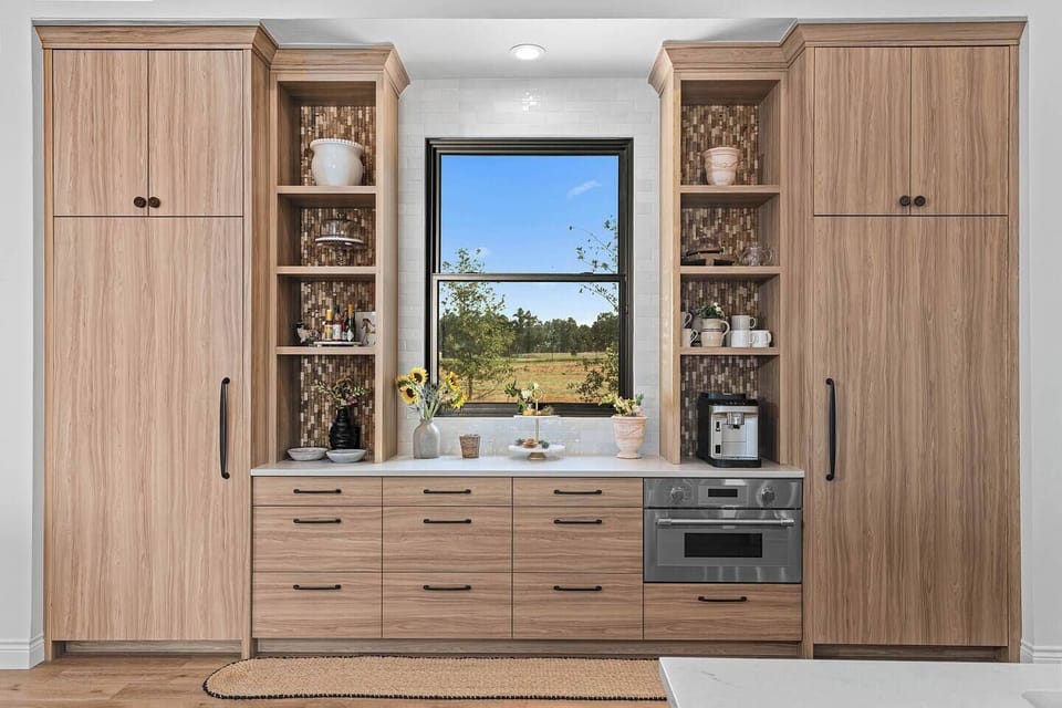 Texas Hill Country charm meets modern luxury in this stunning open-concept kitchen and dining space—crafted for unforgettable gatherings