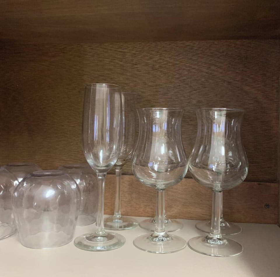 Glass wine glasses