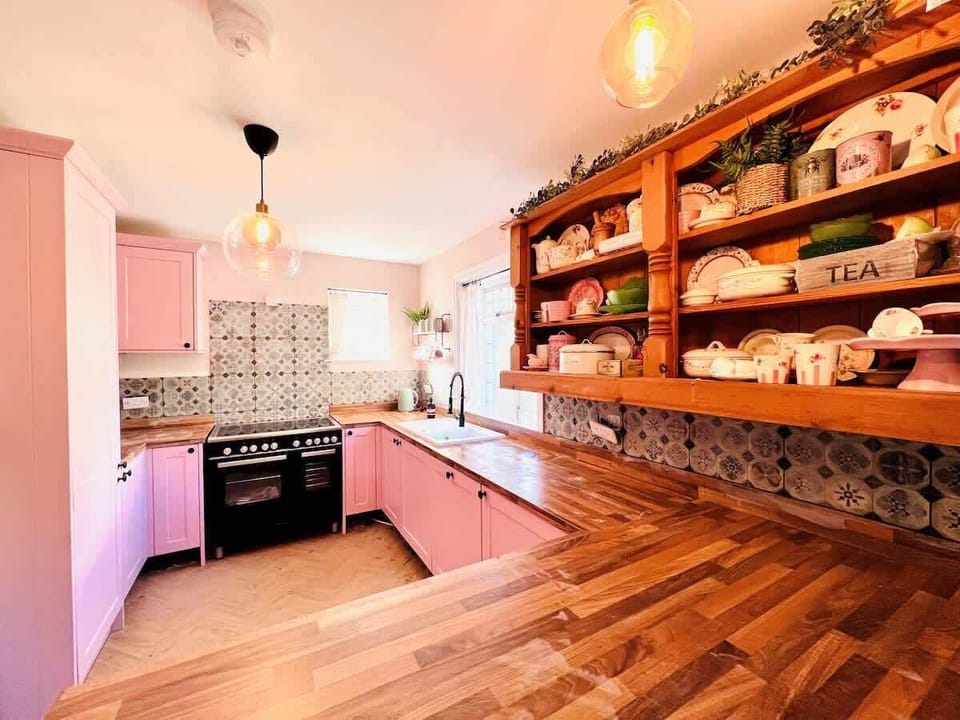 A fully equipped large family kitchen make Taf Fechan the perfect place to host a family getaway.