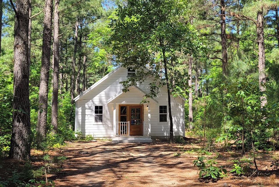 View of the Church from outside.  Outside sitting area can be used in front 