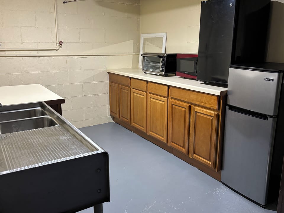 Fridge, convection oven, microwave