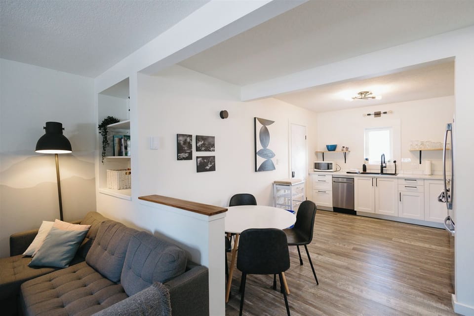 Upstairs living room and dining room