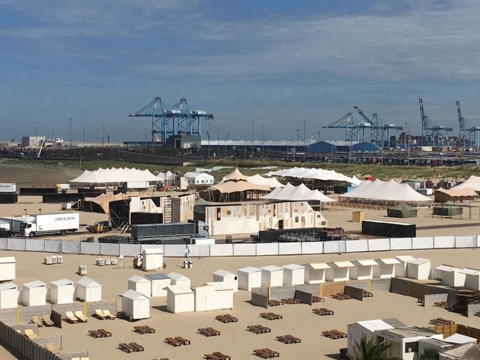 Scenic rooftop look over the coastline and dunes. 🌤️