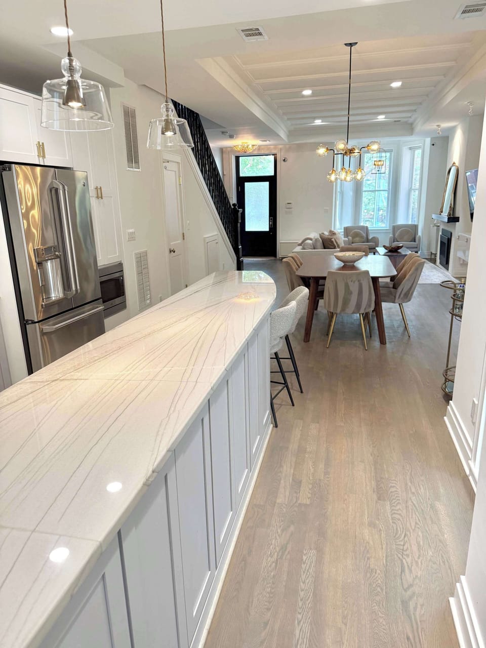 Modern stainless steel appliances! 