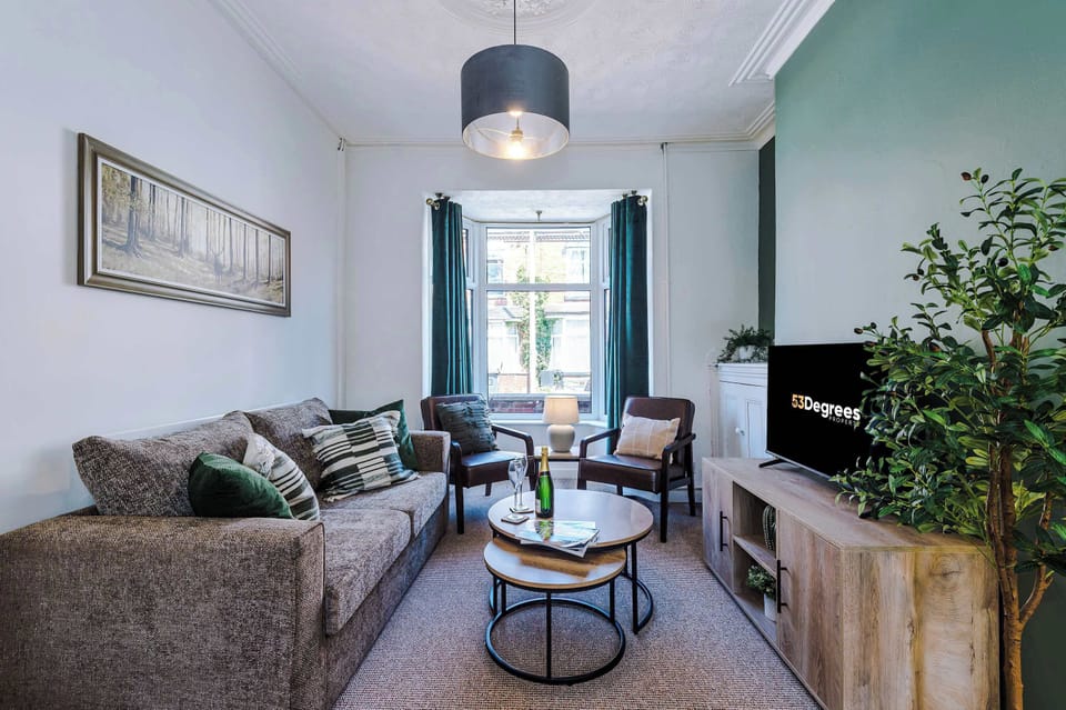 The living room is a light and open space, perfect for relaxing after a long day. There is a sofa bed, comfy seating, SMART TV with Netflix and an open plan dining room to enjoy.