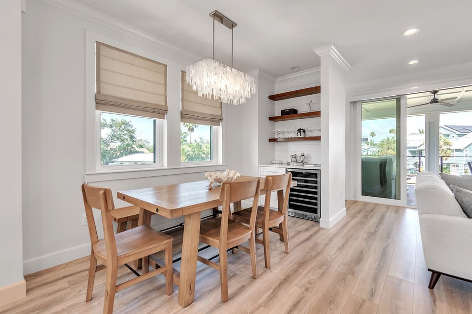 Dining Area with Wine Fridge. 2nd Floor