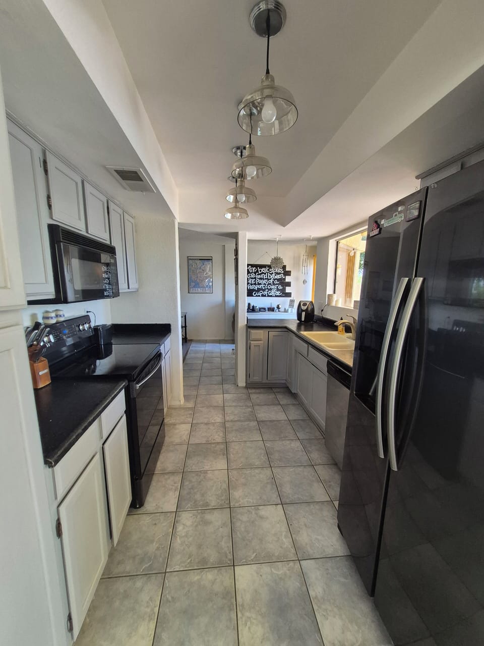 Galley kitchen and coffee cart