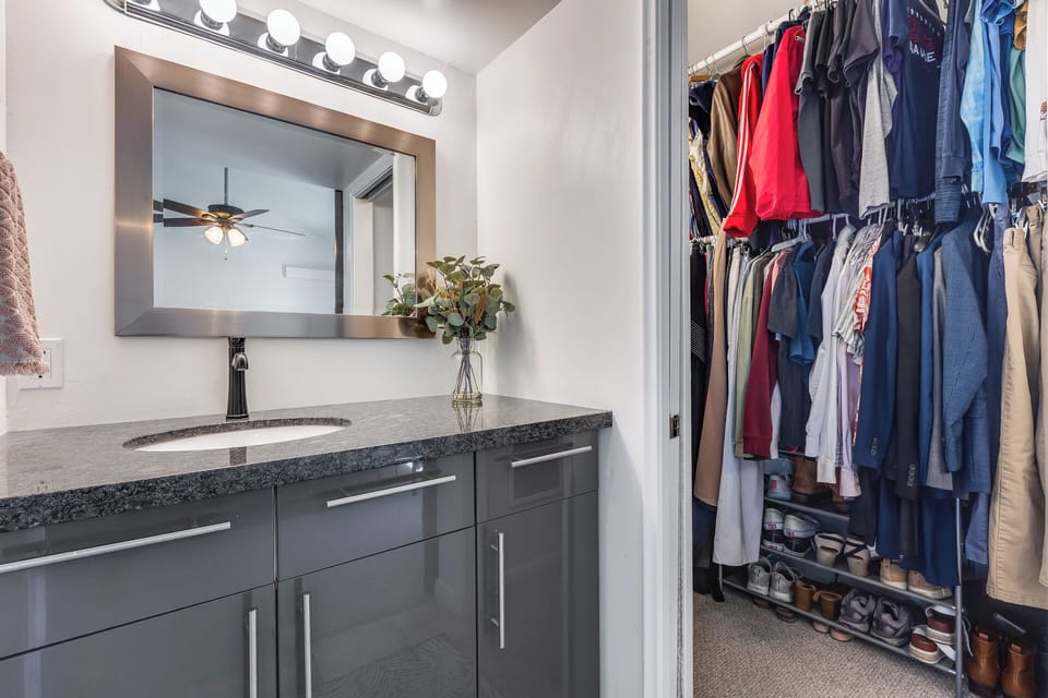 *Closet will be empty with hangers provided during stay.