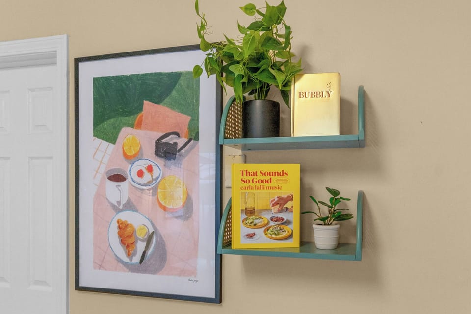 Decor in the kitchen with cookbook