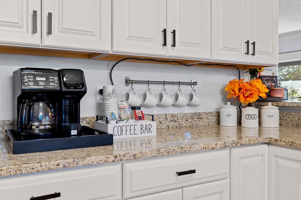 Wake up and smell thecoffee at our well-equipted coffee bar!