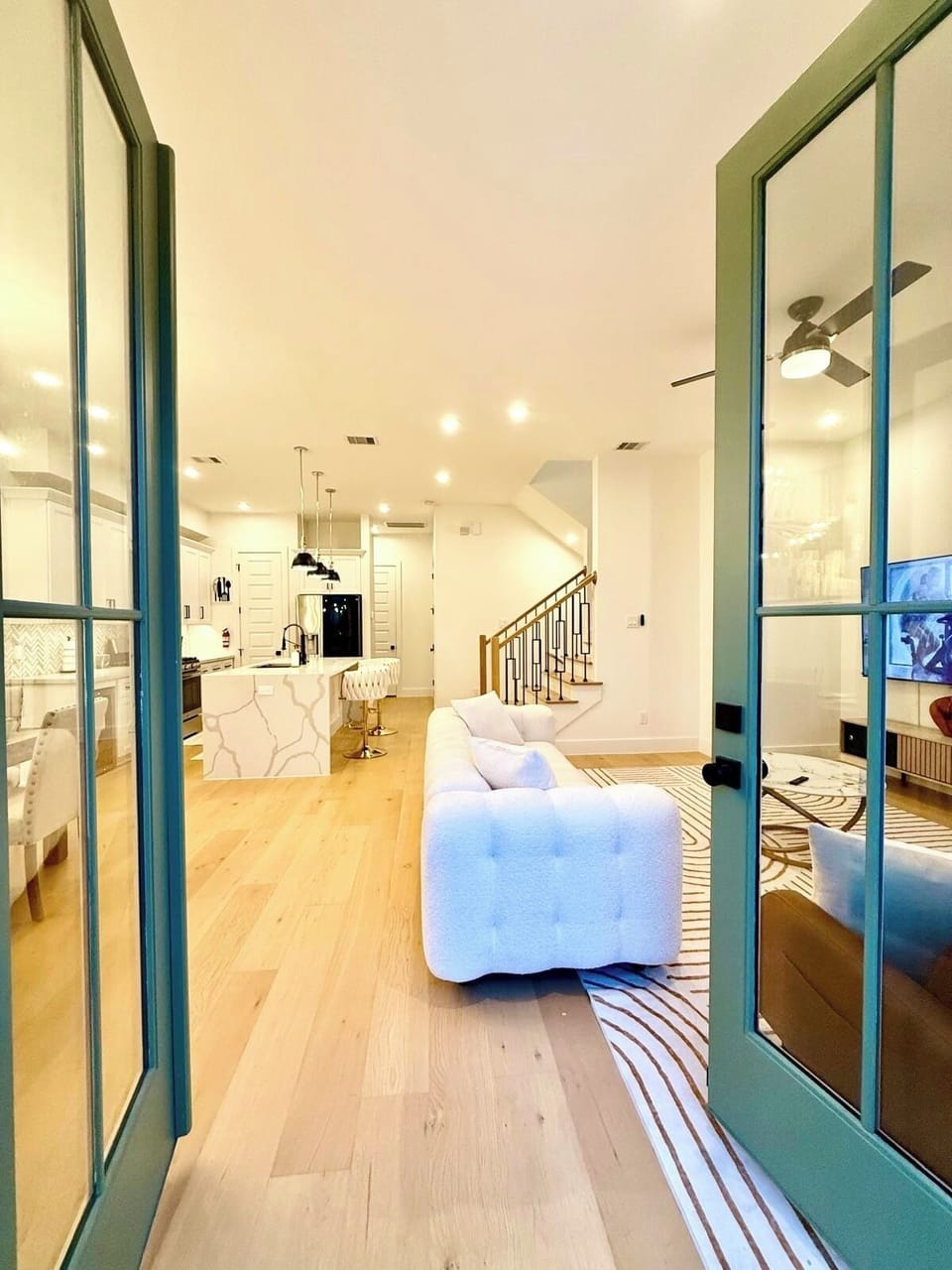 Living room and kitchen