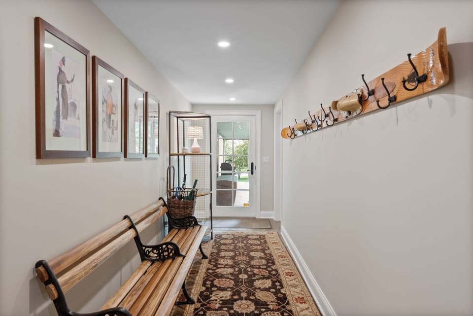 Convenient, additional entry way,  off garage