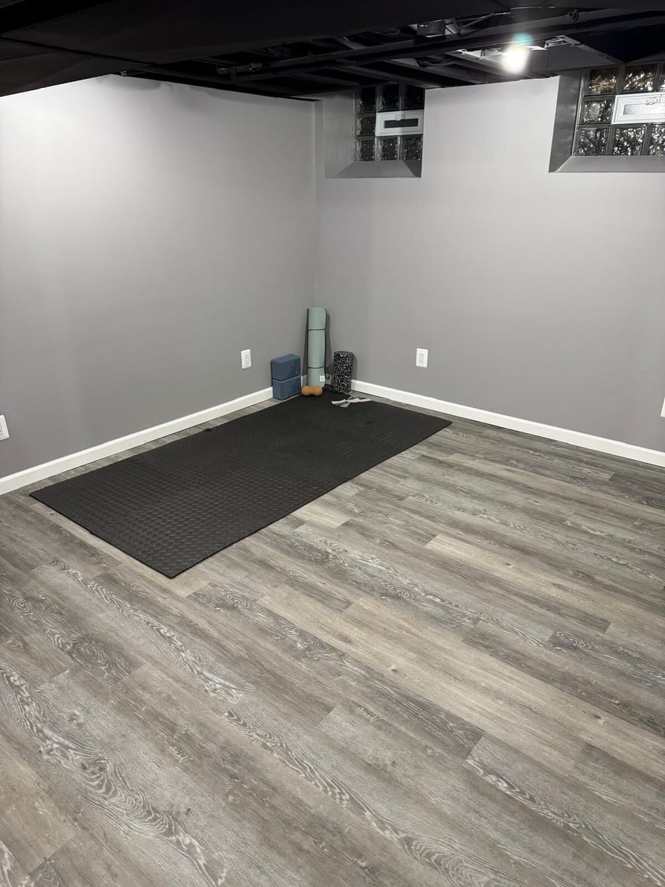 Workout Room w/ Foam Roller, 2 Blocks, Resistance Bands, Trigger Point Therapy Massager, and Yoga Mat