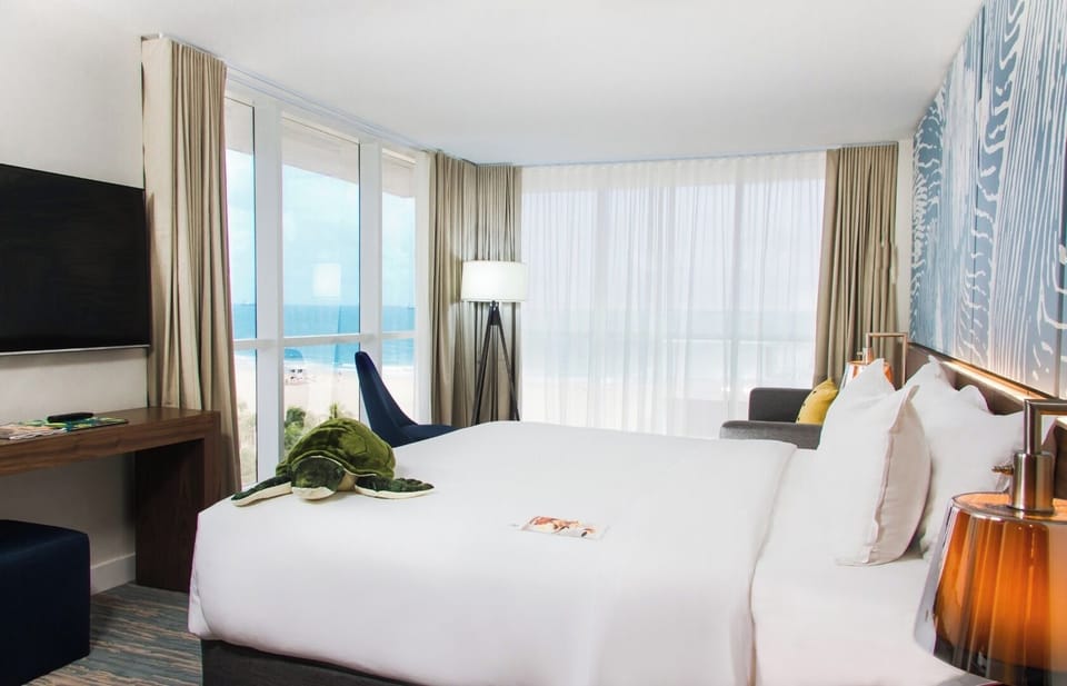 Wake up to soft linens and soothing ocean breezes.