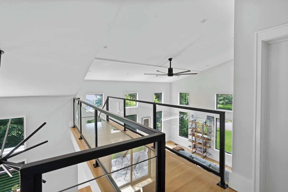 Mezzanine landing overlooking the great room
