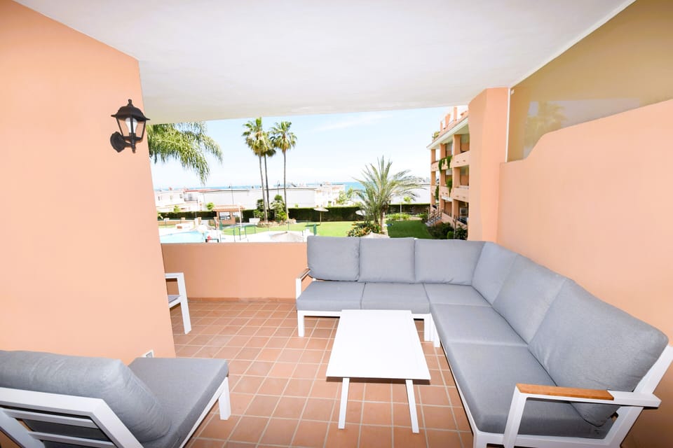 Comfy terrace with sea views